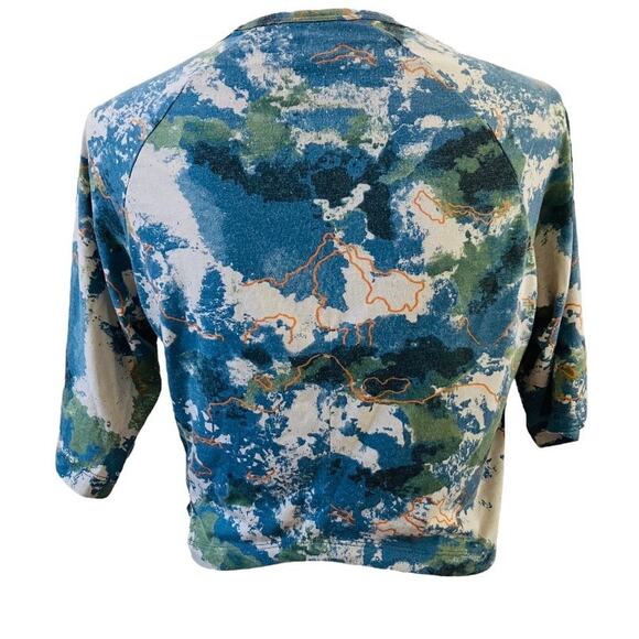 Gymshark Cropped Print Athletic Top Medium - Picture 2 of 4